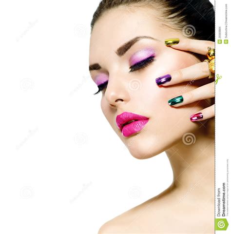 Fashion Beauty Manicure And Makeup Stock Photo Image Of