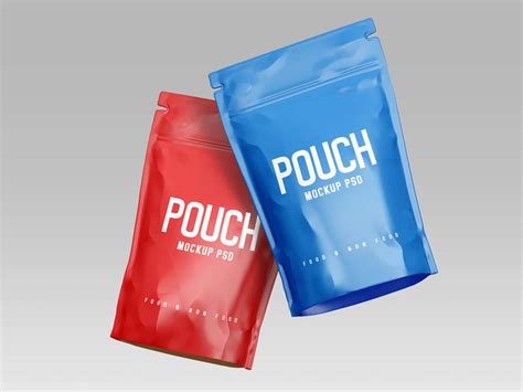 Free Stand Up Pouch Doypack Food Packaging Mockup Psd Set Good Mockups
