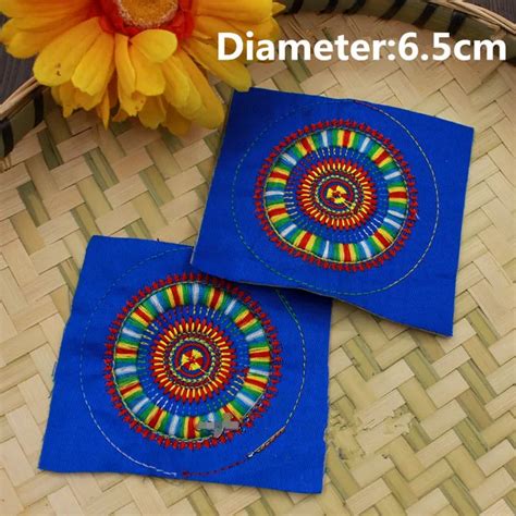 Small Round Embroidery Patches Ethnic Miao Patch Garment Sewing