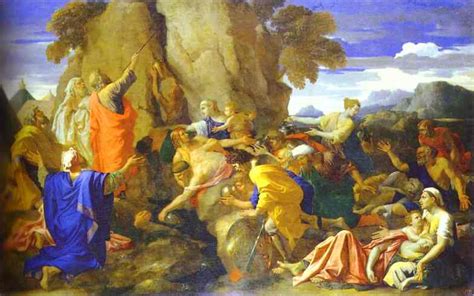 Moses Striking The Rock For Water 1649 Painting Nicolas Poussin Oil