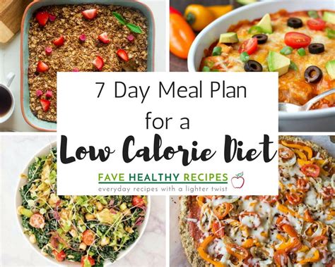 This low calorie chicken dish is easy to make and takes 30 minutes to cook. 7 Day Meal Plan for a Low Calorie Diet ...