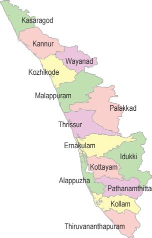 Kerala Map India Map Kerala Tourism Kerala