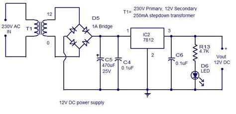 12v Dc Power Supply Circuit Diagram Circuit Diagram Circuit