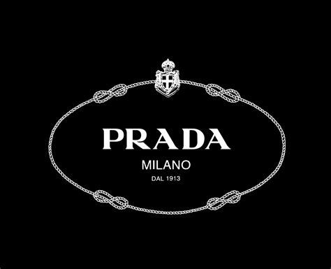 Prada Milano Brand Logo White Symbol Clothes Design Icon Abstract Vector Illustration With Black