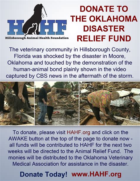 Poster For Moore Oklahoma Disaster Relief Fund Available Hahf