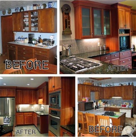 Before And After Of A Kitchen Design Cabinets Are Made From Eucalyptus