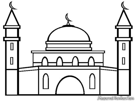 Mewarnai Gambar Masjid Mewarnai Gambar