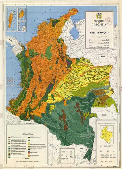 Colômbia Map Atlas Map Nature