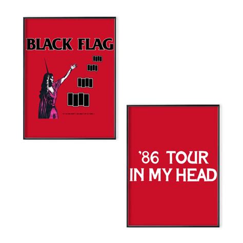 Black Flag In My Head Tour 86 Poster Set Black Flag Tour 1986 Poster