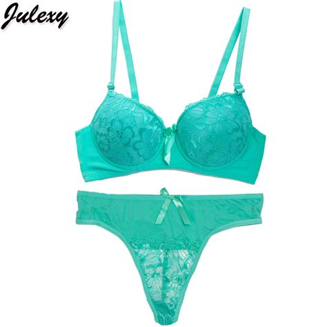 Buy Julexy Sexy Bra Brief Sets Thongs Abc 34 36 38 40 42 Large Cup Embroidery