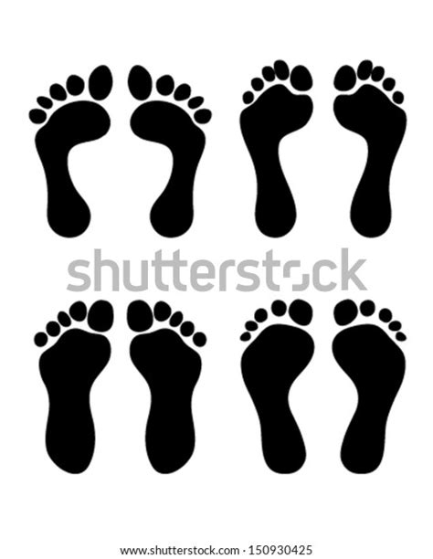 Prints Human Feet Vector Stock Vector Royalty Free 150930425