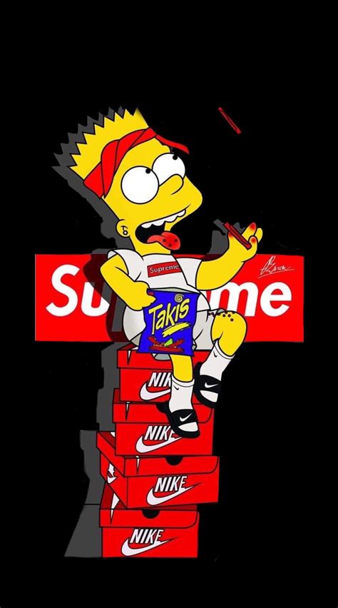 Bart Simpson Nike Wallpapers Top Free Bart Simpson Nike Backgrounds WallpaperAccess