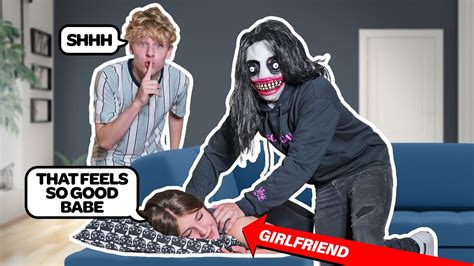 she thought she was getting a massage scary mask prank 👻 lev cameron youtube