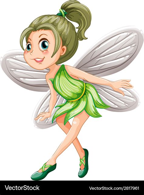 Green Fairy Royalty Free Vector Image Vectorstock