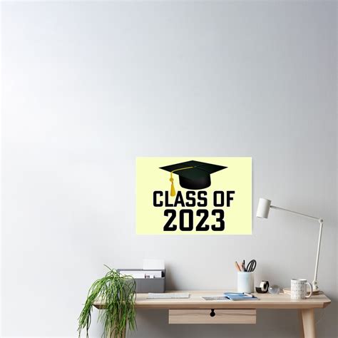 Bold Class Of 2023 Grad Cap Poster For Sale By Gravityx9 Redbubble