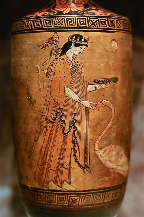 Lecythe A Fond Blanc Artemis In Her Representation As Greek History