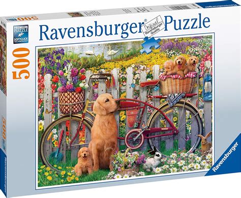 Ravensburger 15036 Cute Dogs In The Garden 500 Piece Puzzle For Adults