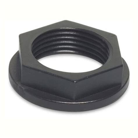 Plastic Flanged Waste Black Backnut In 1 14 Or 1 12