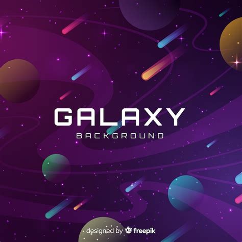 Free Vector Colorful Galaxy Background With Realistic Design