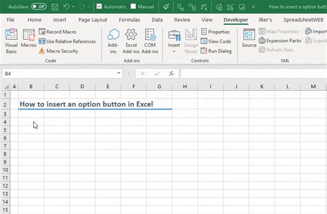 How To Add Option Button In Excel With Easy Steps Exceldemy Riset