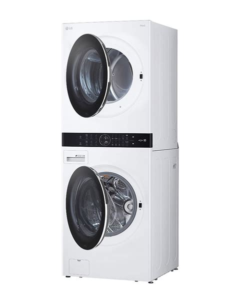 Lg Single Unit Front Load Lg Washtower With Center Control 45 Cu Ft
