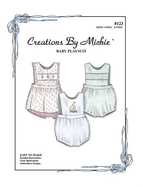 Michie Baby Playsuit Baby Sewing Childrens Sewing Patterns Baby
