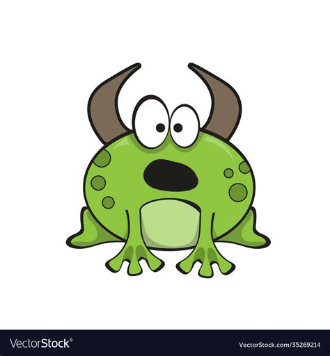 Bullfrog Cartoon Character Funny Royalty Free Vector Image