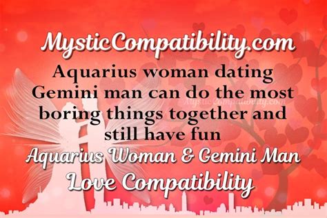 Aquarius Woman Gemini Man Compatibility Mystic Compatibility