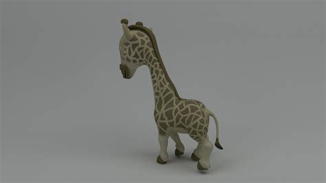 Rigged And Animated Cartoon Giraffe 3D Model 35 Fbx Obj Max