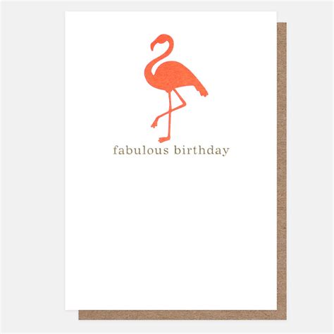 Fabulous Flamingo Birthday Card Caroline Gardner