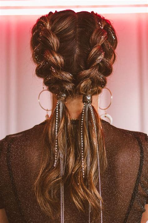 Coachella Hair For 2019 Braids With Jewels By Anyabraids Easy Party Hairstyles Box Braids