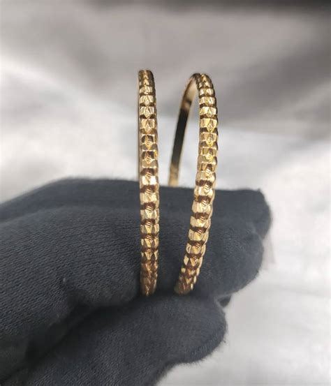 Simple Gold Plated Bangle Set Itscustommade 529544