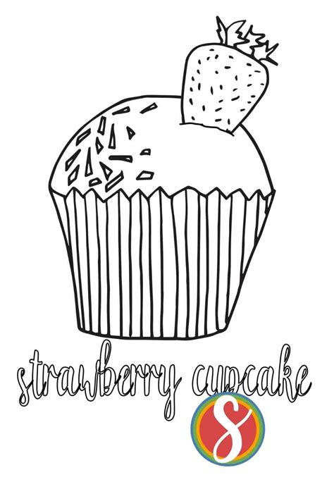 Free Cupcake Coloring Pages — Stevie Doodles