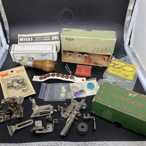 vintage sewing machine attachments accessories parts lot ebay