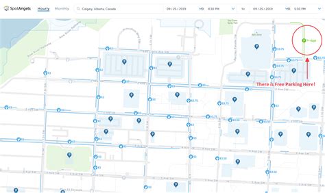 2024 Map Of Free Parking In Calgary Ab Spotangels