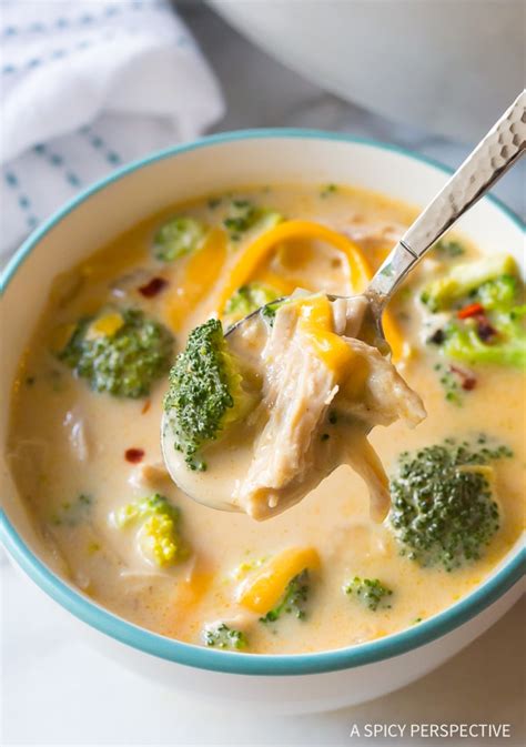 Skinny Creamy Chicken Broccoli Soup A Spicy Perspective
