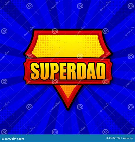 Superdad Logo Template Frame With Divergent Rays Super Dad Shield