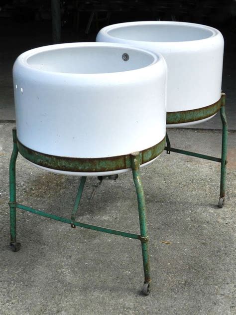 Double Porcelain Wash Tubs Antique And Modern Garden Furniture