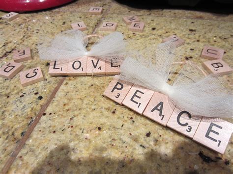 Blissfully Blessed Crafting Scrabble Tile Ornaments