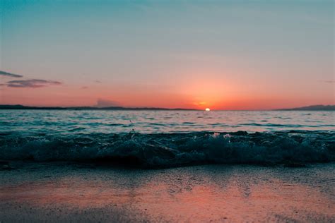Sunset Sea Shore Nature Hd Photography 4k 5k Ocean Waves