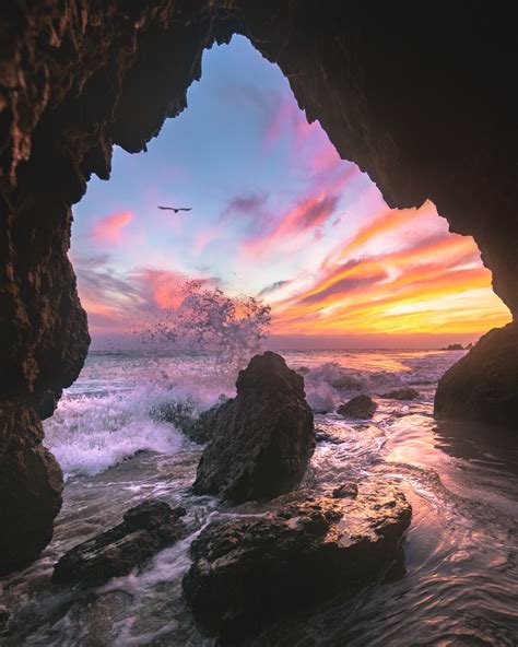 Sunsets Best Spent Down In A Sea Cave Los Angeles Ca Oc 4000x5000