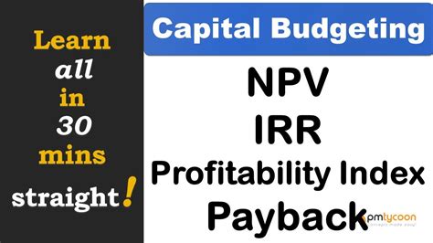 How To Calculate Npv Pi And Irr Haiper