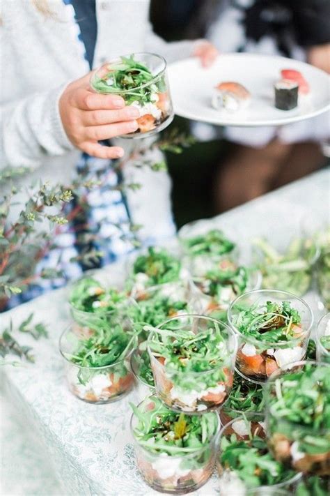Redeem available rewards of your choice. layered salad in a cup | Wedding food catering, Wedding ...