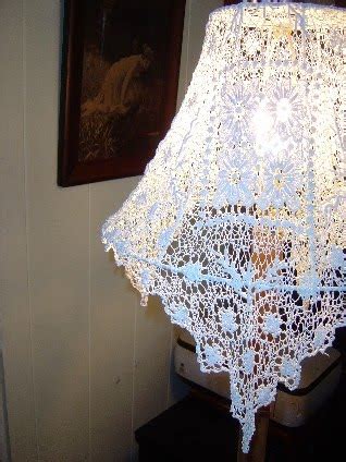 Square lampshades can add a symmetrical look to your room. Square Cotton Vintage Doily Lamp Shade Cover
