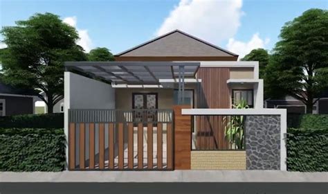 model rumah minimalis pintu samping denah rumah  teras depan