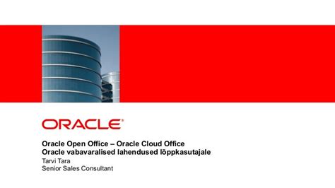 Oracle Open Office And Other Freeware Solutions For End Users Tarvi