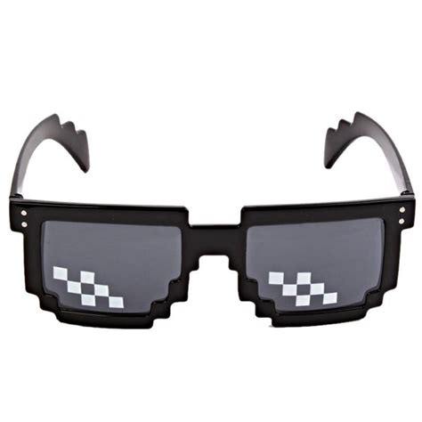 2021 New Funny Gadgets Thug Life Glasses 8 Bit Pixel Deal With It Sunglasses Unisex Sunglasses