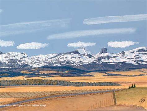 Glen Boles The Alpine Artist Palliser Range Poster