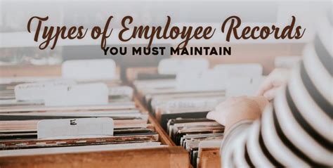 Types Of Employee Records You Must Maintain