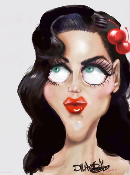 Katy Perry Caricature Celebrity Caricatures Cartoon Art